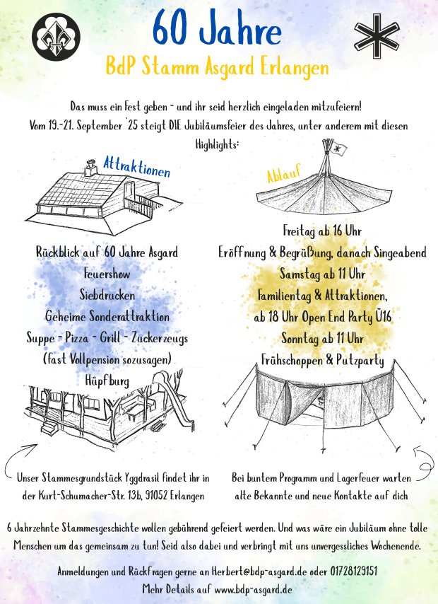 60-jährigen Jubiläum Pfadfinder